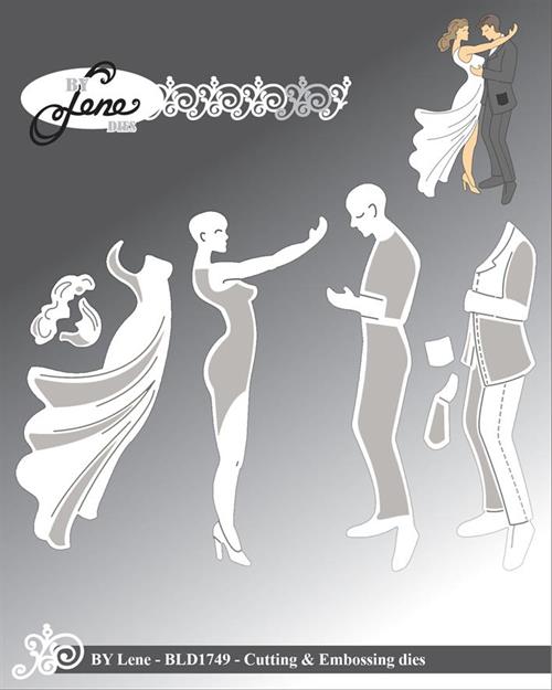 By Lene dies Wedding couple Manden 2,4x10,1cm